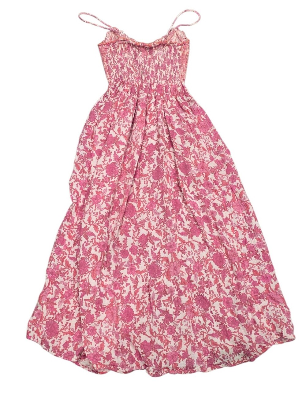 Free People Sweet Nothings Midi Dress Pink Floral Smocked Boho XS - Picture 7 of 13